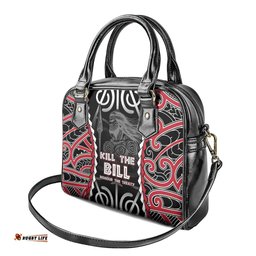 Aotearoa Waitangi Day Shoulder Handbag Maori Warrior Tribal Tattoo LT05