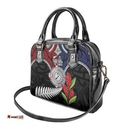 Aotearoa and Samoa Mo Te Tiriti Shoulder Handbag Tangata Moana Stand with Tangata Whenua LT9