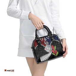 Aotearoa and Samoa Mo Te Tiriti Shoulder Handbag Tangata Moana Stand with Tangata Whenua LT9