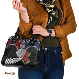 Aotearoa and Samoa Mo Te Tiriti Shoulder Handbag Tangata Moana Stand with Tangata Whenua LT9