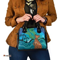 Aussie Aurora Borealis Aboriginal Art Shoulder Handbag LT7