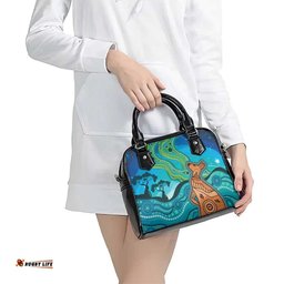 Aussie Aurora Borealis Aboriginal Art Shoulder Handbag LT7