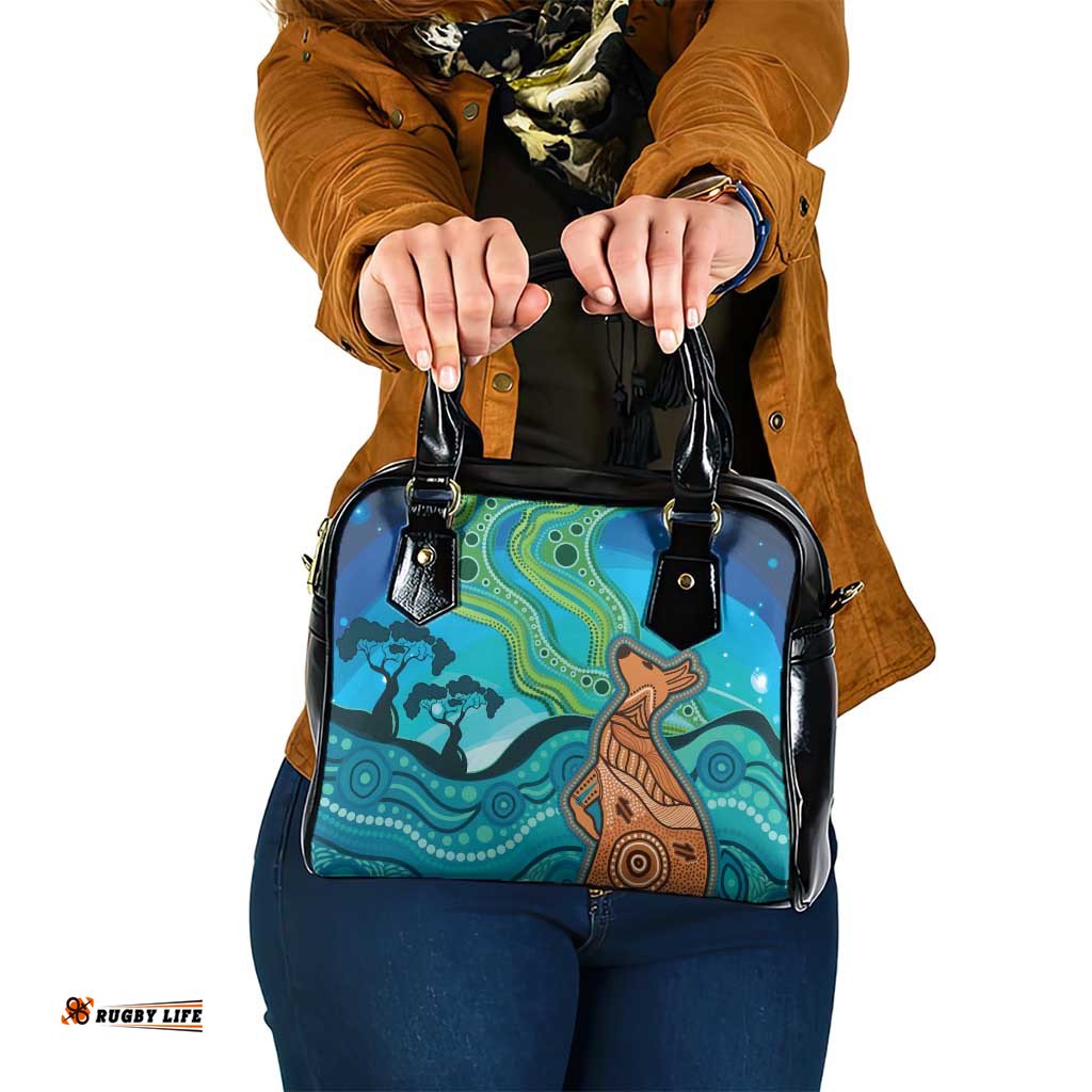 Aussie Aurora Borealis Aboriginal Art Shoulder Handbag LT7