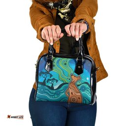 Aussie Aurora Borealis Aboriginal Art Shoulder Handbag LT7