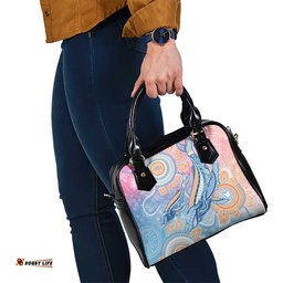 Aussie NAIDOC Week Pastel Shoulder Handbag Dreaming Whales LT7