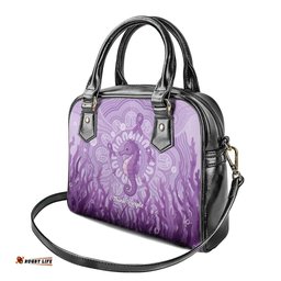 Australia Epilepsy Awareness Shoulder Handbag Seahorse Think Purple Ribbon Aboriginal LT14