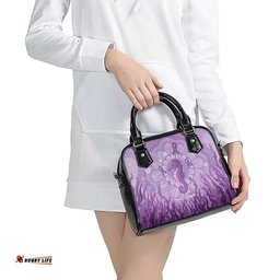 Australia Epilepsy Awareness Shoulder Handbag Seahorse Think Purple Ribbon Aboriginal LT14