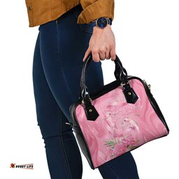 Australia Breast Cancer Awareness Shoulder Handbag Think Pink Cockatoos Ribbon LT14