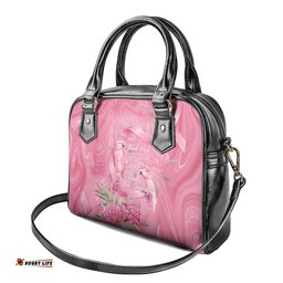 Australia Breast Cancer Awareness Shoulder Handbag Think Pink Cockatoos Ribbon LT14