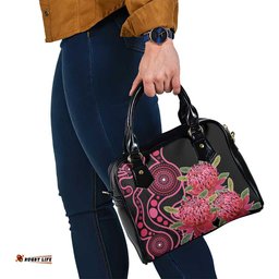 Australia Waratah Shoulder Handbag Telopea Aussie Native Flowers Indigenous Art LT14