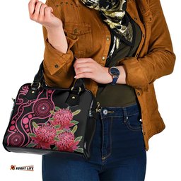 Australia Waratah Shoulder Handbag Telopea Aussie Native Flowers Indigenous Art LT14