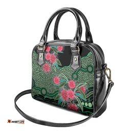 Australia Hakea Shoulder Handbag Aussie Native Flowers Indigenous Art LT14