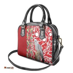 Blue Galah Mutation Christmas Australia Shoulder Handbag Falalalala Galalah Bottlebrush Red Aboriginal Art LT14