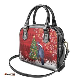 Australia Palm Cockatoo Christmas Shoulder Handbag Goliath Cockatoo Santa Merry Chrissie LT14