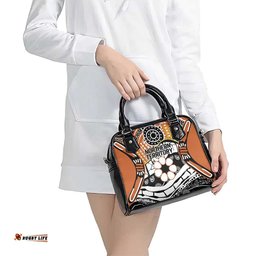 Australian Northern Territory Shoulder Handbag Aboriginal with Sturt's Desert Rose LT9