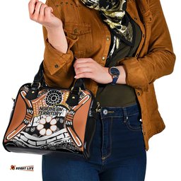Australian Northern Territory Shoulder Handbag Aboriginal with Sturt's Desert Rose LT9