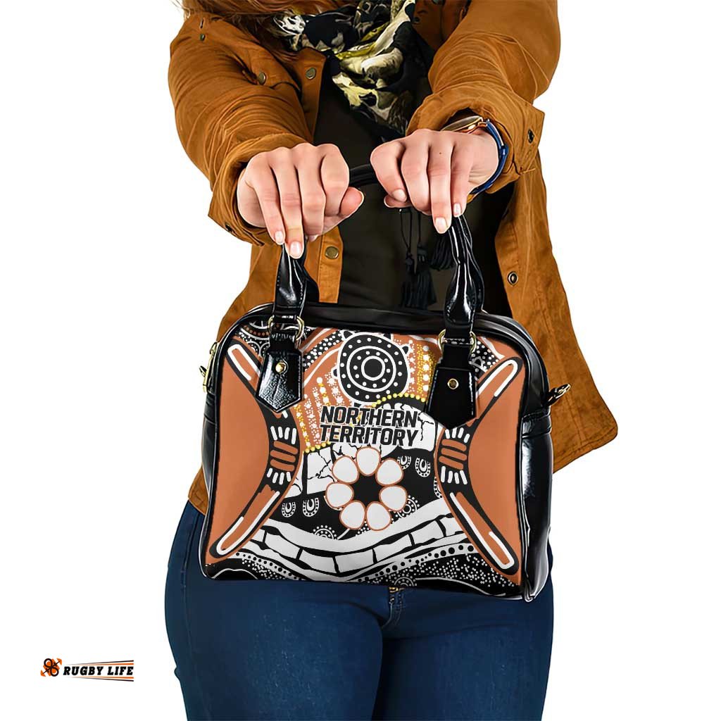 Australian Northern Territory Shoulder Handbag Aboriginal with Sturt's Desert Rose LT9
