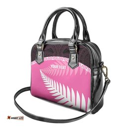 Custom New Zealand Aotearoa Cricket Shoulder Handbag Go White Silver Fern LT14