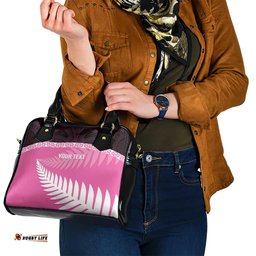 Custom New Zealand Aotearoa Cricket Shoulder Handbag Go White Silver Fern LT14