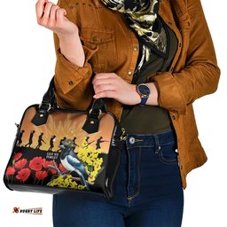 Australia Magpie ANZAC Day Shoulder Handbag Rising Sun 25th April Poppy Golden Wattle LT14