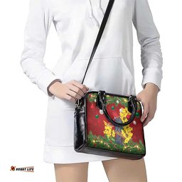 Australia Gang-gang Cockatoo Christmas Shoulder Handbag Callocephalon Fimbriatum Golden Wattle Red LT14