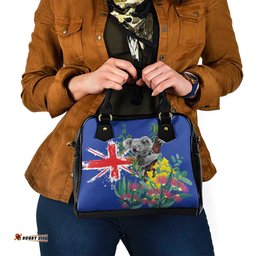 Australia Day Koala Shoulder Handbag Aussie Aussie Aussie Oi Oi Oi Blue Color LT9