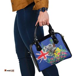 Australia Day Koala Shoulder Handbag Aussie Aussie Aussie Oi Oi Oi Blue Color LT9
