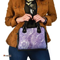 Australia Epilepsy Awareness Shoulder Handbag Purple Butterflies Aboriginal LT05