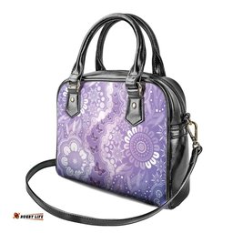 Australia Epilepsy Awareness Shoulder Handbag Purple Butterflies Aboriginal LT05