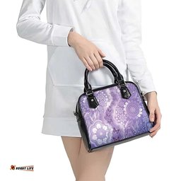 Australia Epilepsy Awareness Shoulder Handbag Purple Butterflies Aboriginal LT05