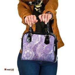 Australia Epilepsy Awareness Shoulder Handbag Purple Butterflies Aboriginal LT05