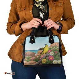 Australia Rock Parrot Shoulder Handbag Pigface Carpobrotus Rocky Island Vibes LT14