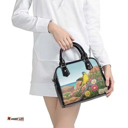 Australia Rock Parrot Shoulder Handbag Pigface Carpobrotus Rocky Island Vibes LT14