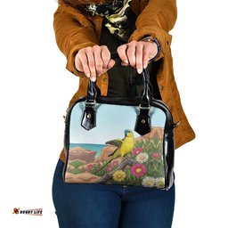 Australia Rock Parrot Shoulder Handbag Pigface Carpobrotus Rocky Island Vibes LT14