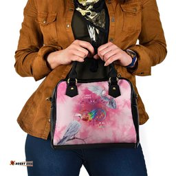 Australia Fight Cancer In All Colors Shoulder Handbag Galah Pink Tie Dye LT7