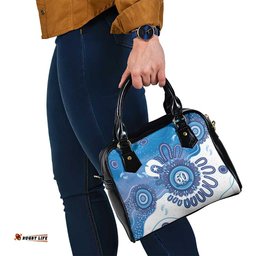 NAIDOC Week 2026 Shoulder Handbag 50 Years Deadly Dhari Blue Aboriginal Art LT14
