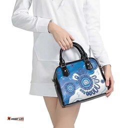 NAIDOC Week 2026 Shoulder Handbag 50 Years Deadly Dhari Blue Aboriginal Art LT14