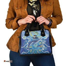 NAIDOC Week 2026 Shoulder Handbag Dreaming of Whales Aboriginal Dot Art LT9