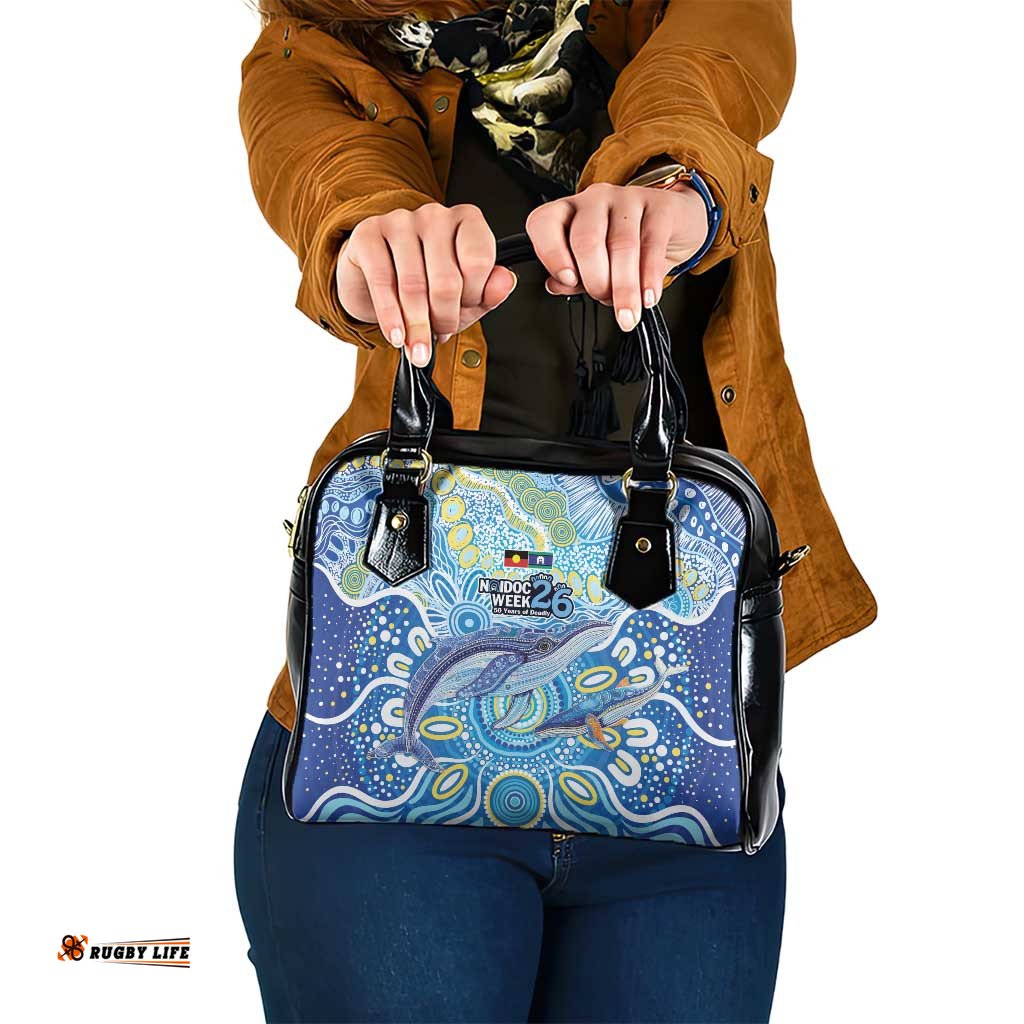 NAIDOC Week 2026 Shoulder Handbag Dreaming of Whales Aboriginal Dot Art LT9