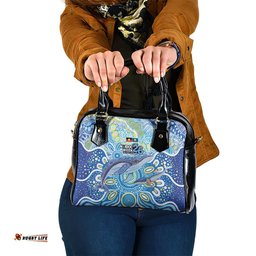NAIDOC Week 2026 Shoulder Handbag Dreaming of Whales Aboriginal Dot Art LT9