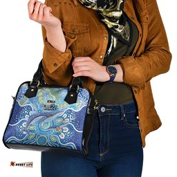 NAIDOC Week 2026 Shoulder Handbag Dreaming of Whales Aboriginal Dot Art LT9