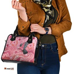 NAIDOC Week Aussie Indigenous Shoulder Handbag Aboriginal Galah Bird Contemporary Art LT7