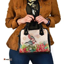 Merry Christmas Aussie Aboriginal Shoulder Handbag Rosebreasted Cockatoo Pastel LT7