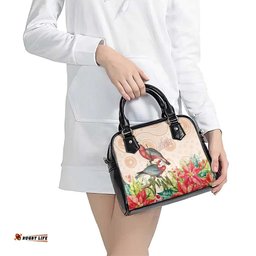 Merry Christmas Aussie Aboriginal Shoulder Handbag Rosebreasted Cockatoo Pastel LT7