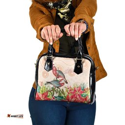 Merry Christmas Aussie Aboriginal Shoulder Handbag Rosebreasted Cockatoo Pastel LT7