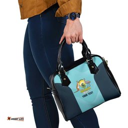 Custom Bowls Australia Shoulder Handbag Teal Color Curve Sporty LT14