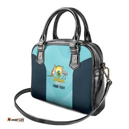 Custom Bowls Australia Shoulder Handbag Teal Color Curve Sporty LT14