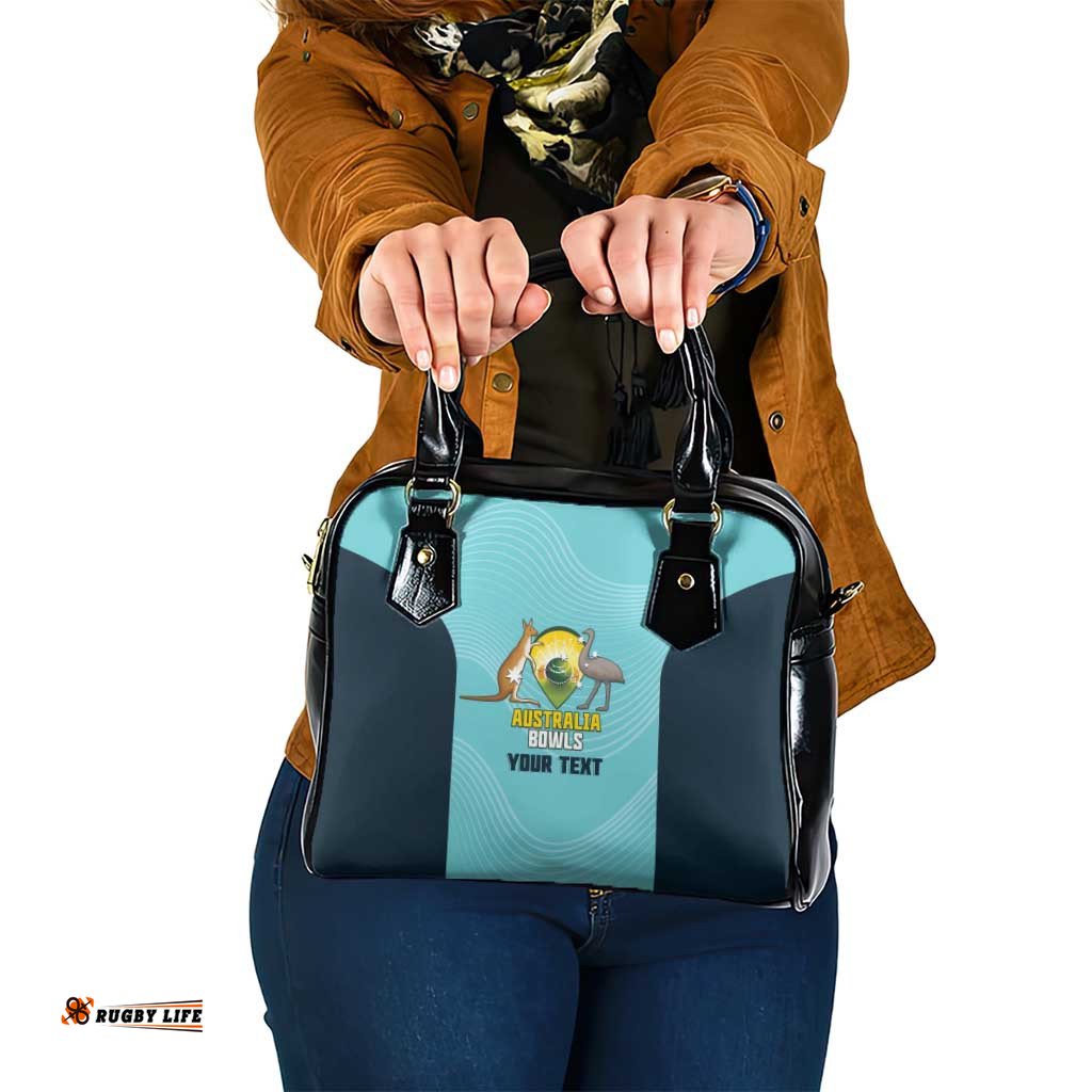 Custom Bowls Australia Shoulder Handbag Teal Color Curve Sporty LT14