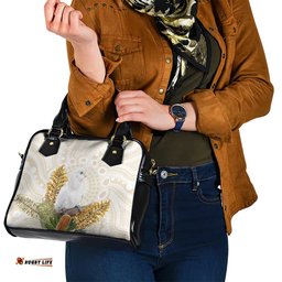 Australia Little Corella Shoulder Handbag Cacatua Sanguinea Western Grevillea Aboriginal Art LT14