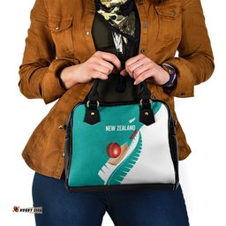 New Zealand Cricket Shoulder Handbag Kiwi Birds Haka Dance Turquoise Fern Sporty Style LT03